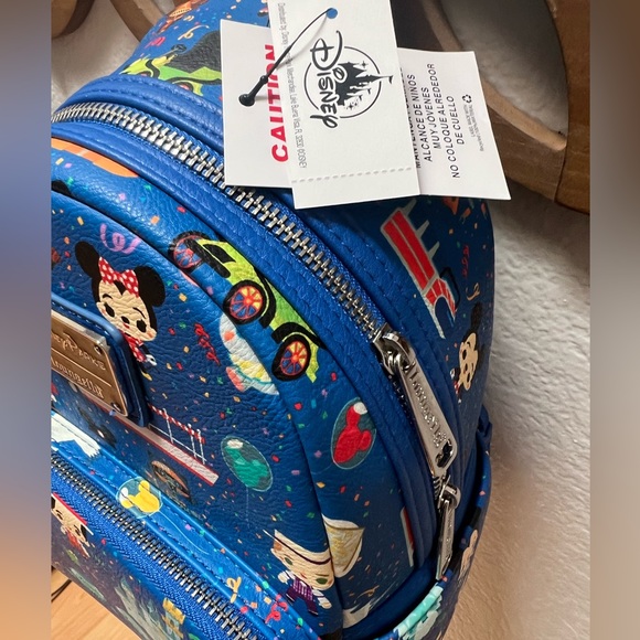 New LOUNGEFLY DISNEY PARKS mini backpack purse Pirates haunted mansion teacups - Picture 3 of 9